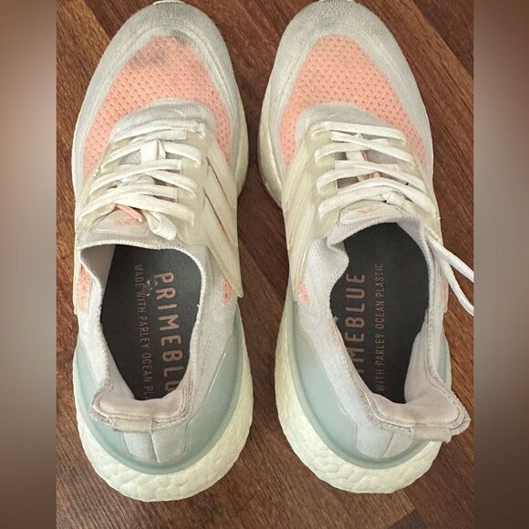 Adidas Boost White and Pink Sneakers size 7.5 - Picture 8 of 9